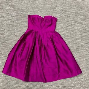 Vibrant fuchsia knee length cocktail dress